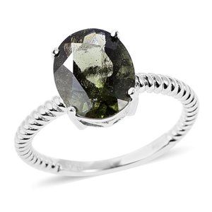 Certified Moldavite Ring--Size 10